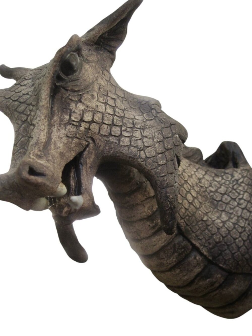 Handmade Studio Pottery Dragon Wall Hook Hanger Signed Garratt Goth HALLOWEEN